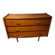 Vintage 1950 oak chest of drawers with pyramidal drawers