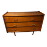 Vintage 1950 oak chest of drawers with pyramidal drawers