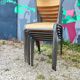Six Mullca 510 school chairs with tapered legs