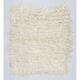 Vintage Handmade Shag Pile Rug Made of Natural Beige Mohair Wool