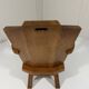 Rustic brutalist arm chair solid oak 1960’s