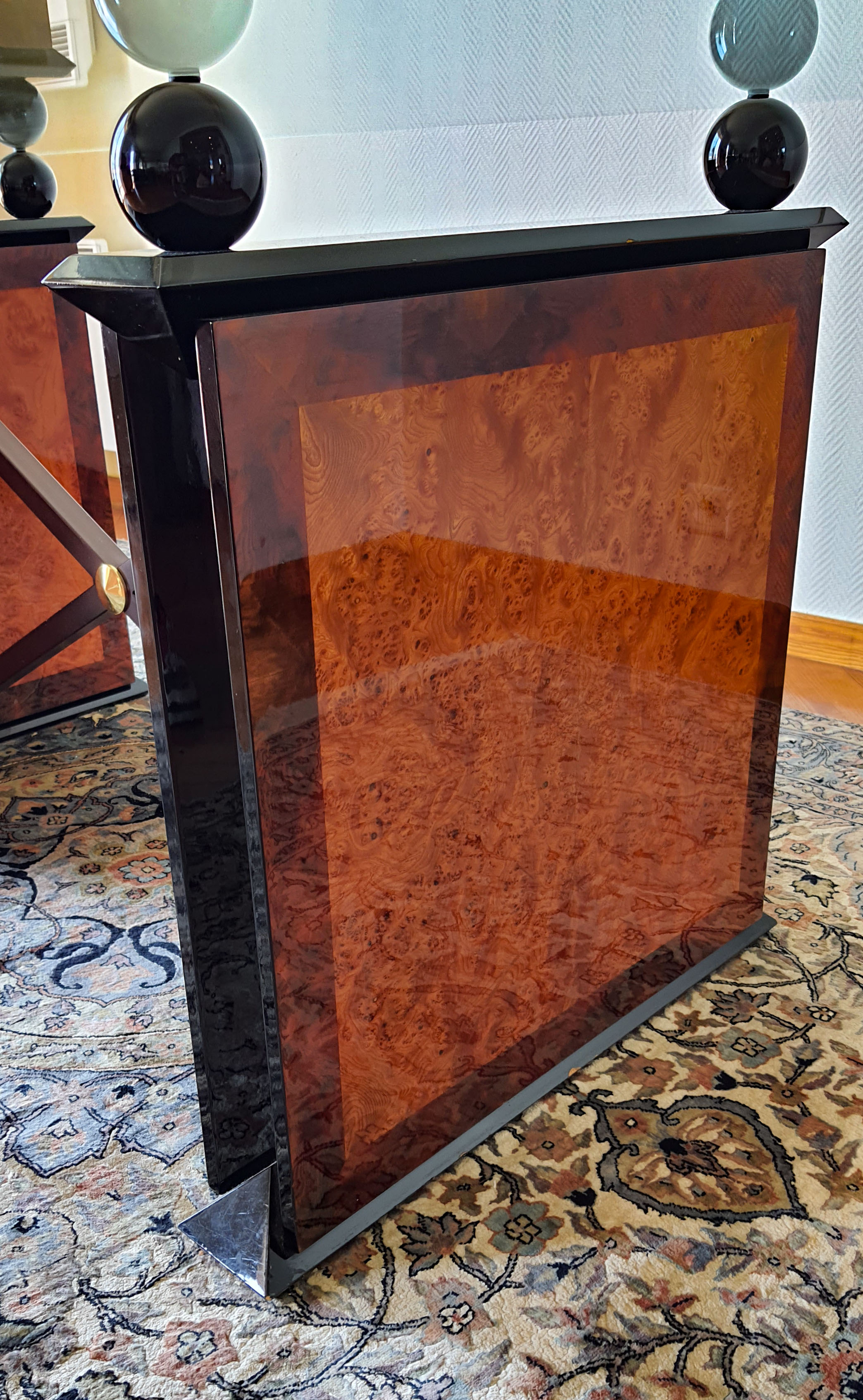 Contemporary glass dining table 240 cm 8 pers.