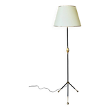 Lampadaire vintage , décors en laiton pieds tripodes circa 1960’s