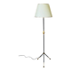 Vintage floor lamp, brass decorations, tripod legs circa 1960's