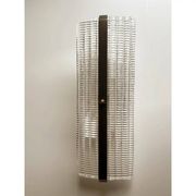 Contemporary Rectangular Diamond-Motif Murano Glass Sconces — Set of Four