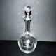 Antique Saint-Louis carafe with acid-etched rocaille and flower decoration H32cm