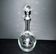 Antique Saint-Louis carafe with acid-etched rocaille and flower decoration H32cm