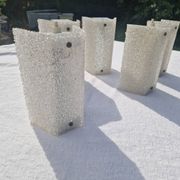 5 perspex wall lights, 1960s-70s