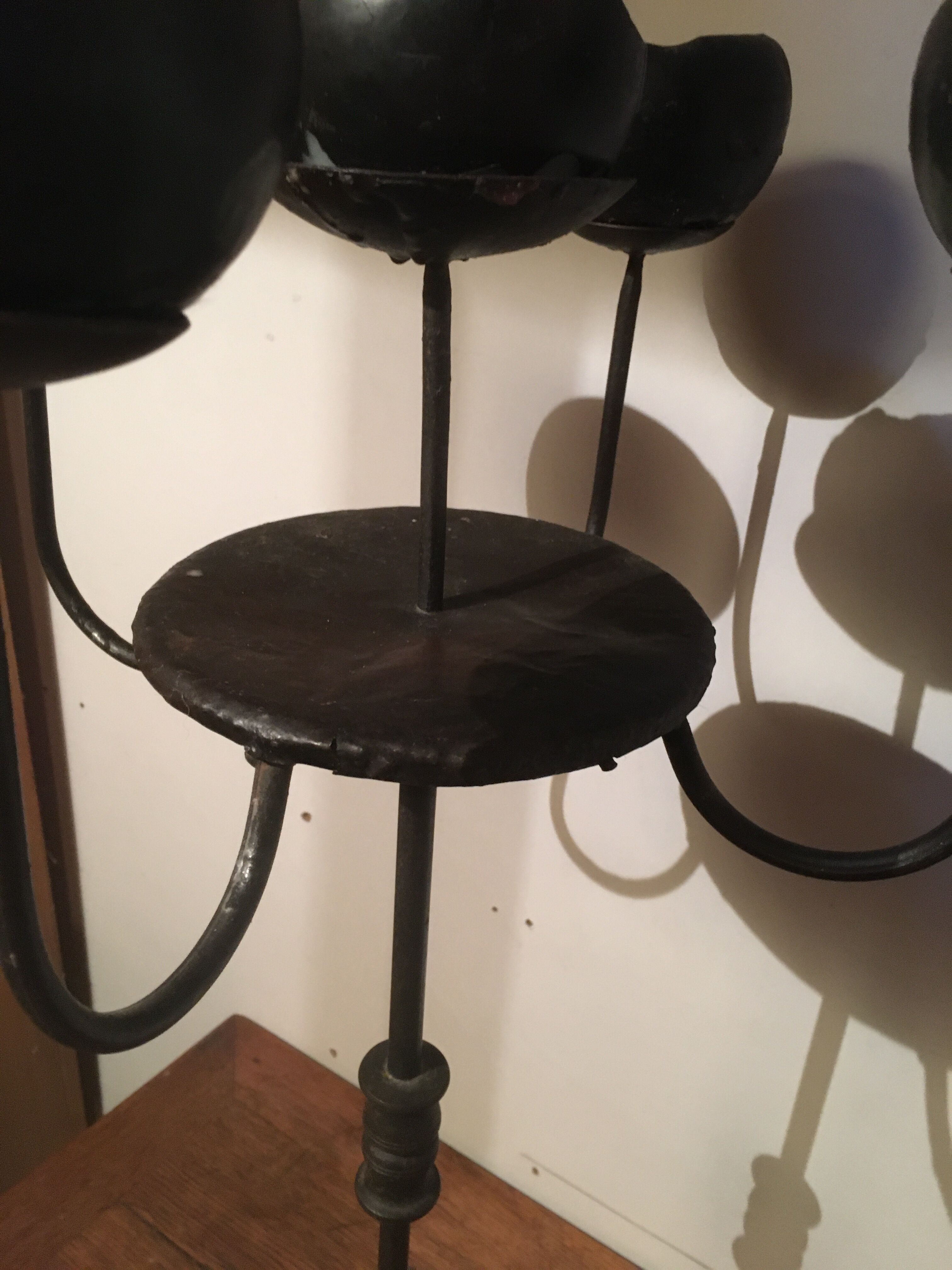 Chandelier 5 candles in wrought iron