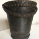 Brutalist studded leather wastepaper basket bucket 1920
