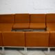 Ensemble de 10 chauffeuses de Louis Baillon, édition Planforms formant canapé modulable, circa 1950