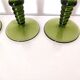 Set de 4 verres en cristal au pied vert