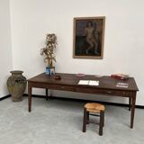 Large writing table from the 1940s in solid oak