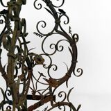 Wrought iron pedestal table and marble top, Venice, Italy, 17th century
