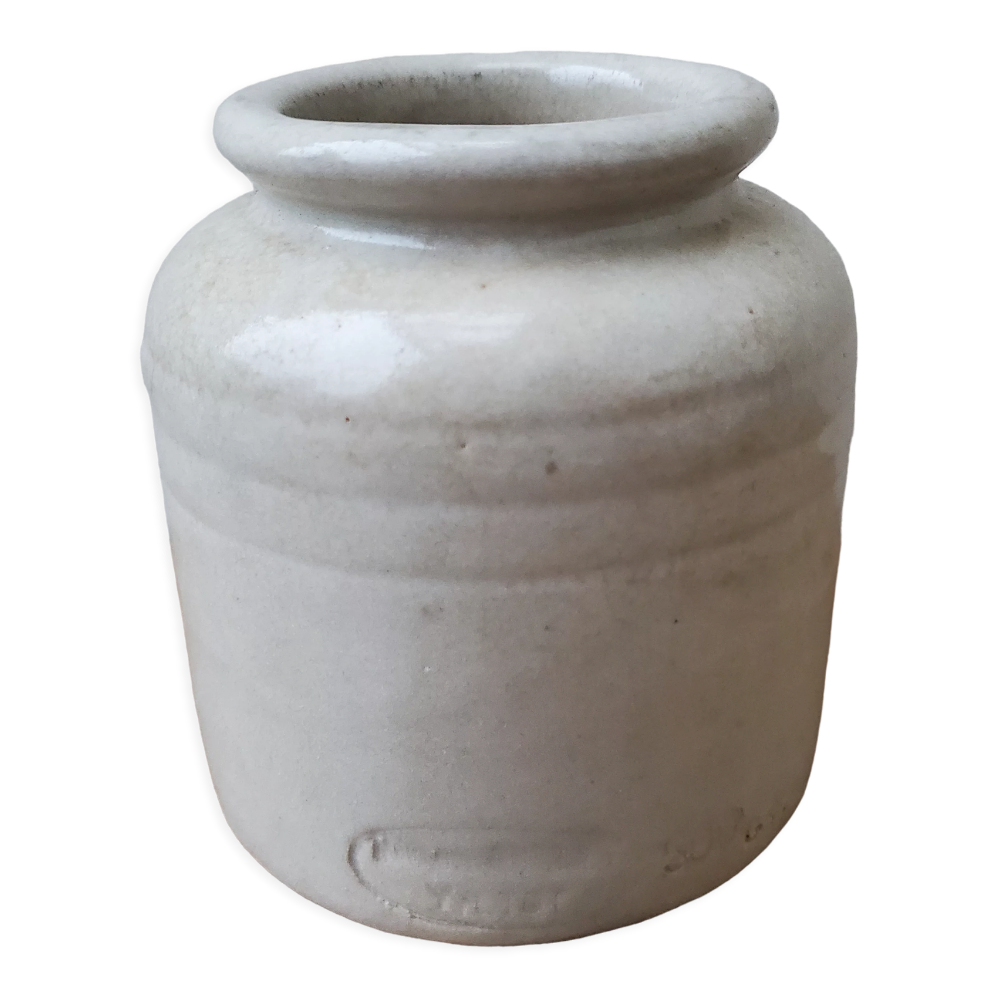 Old Yvetot stoneware mustard pot