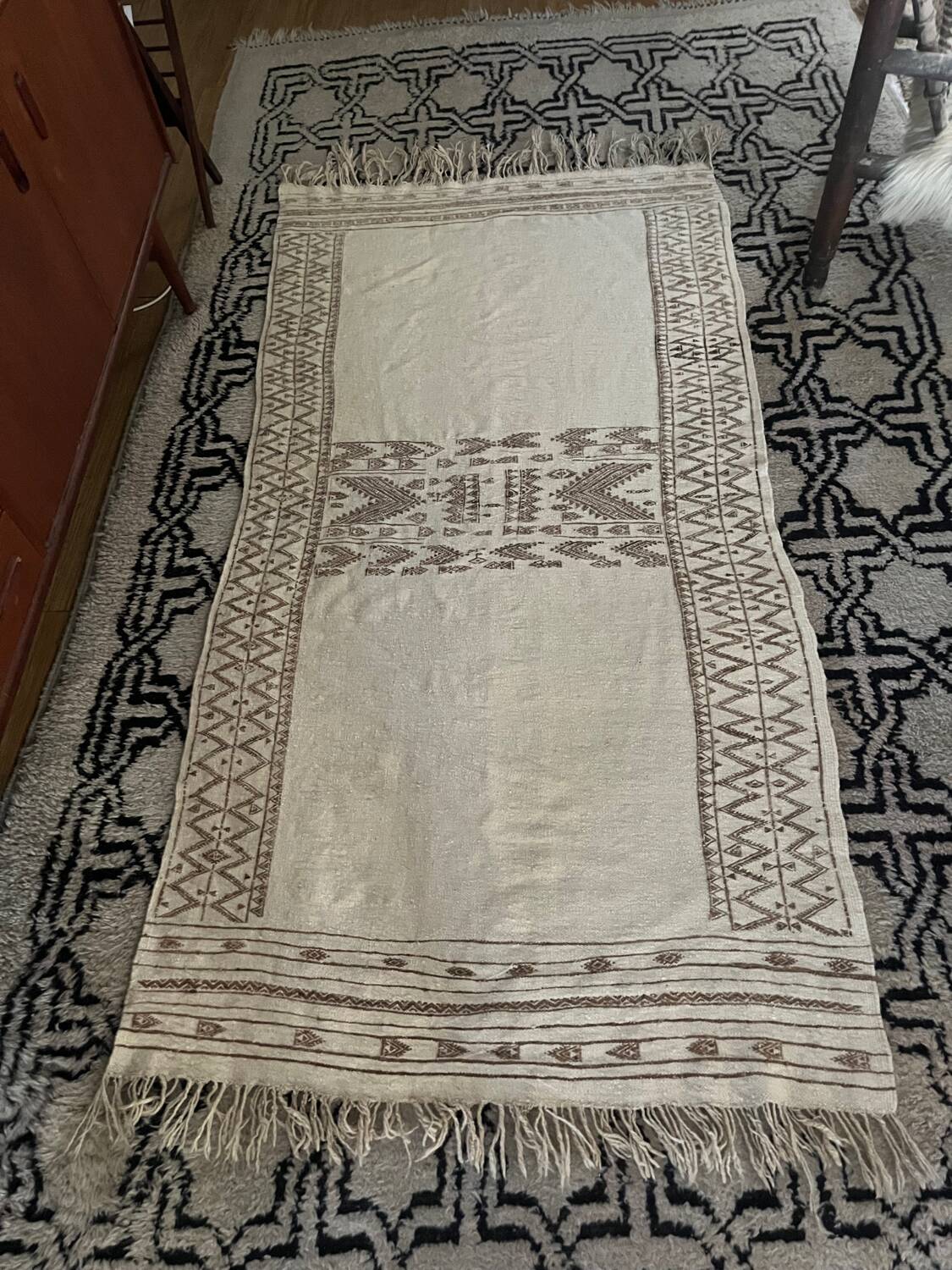 Berber kilim wool rug