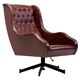 Italian reclining chaise longue from the 1950s in oxblood Naugahyde.