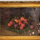 Huile sur toile nature morte aux cerises 19eme