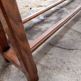 Pair of old oak farm benches -2m75