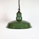 Industrial British Green Enamel Factory Pendant Lamp, 1960s