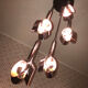 Suspension cascade de tulipe Raak vintage orange et chrome