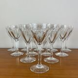 12 crystal wine glasses Lorraine Lemberg Bristol size