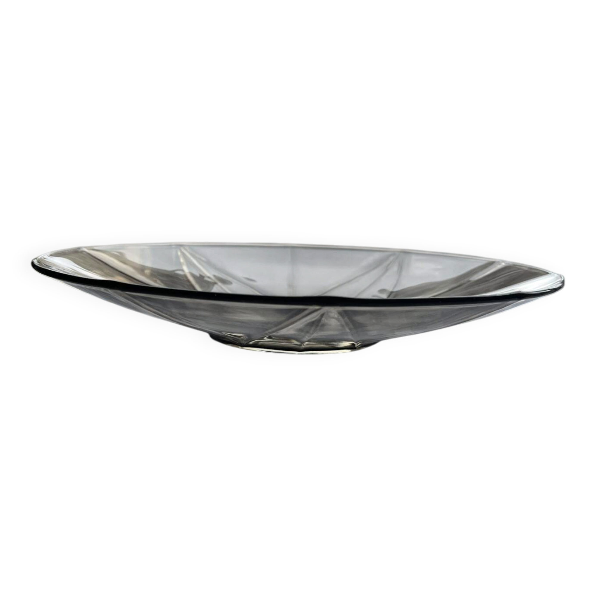 Large round dish/fruit bowl vintage walther glas (germany) 1970s/80s