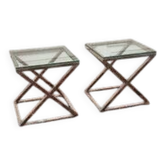 2x Eichholtz side table Criss Cross