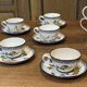 Tea and coffee service in Gien earthenware from the late 19th century with Renaissance decoration.