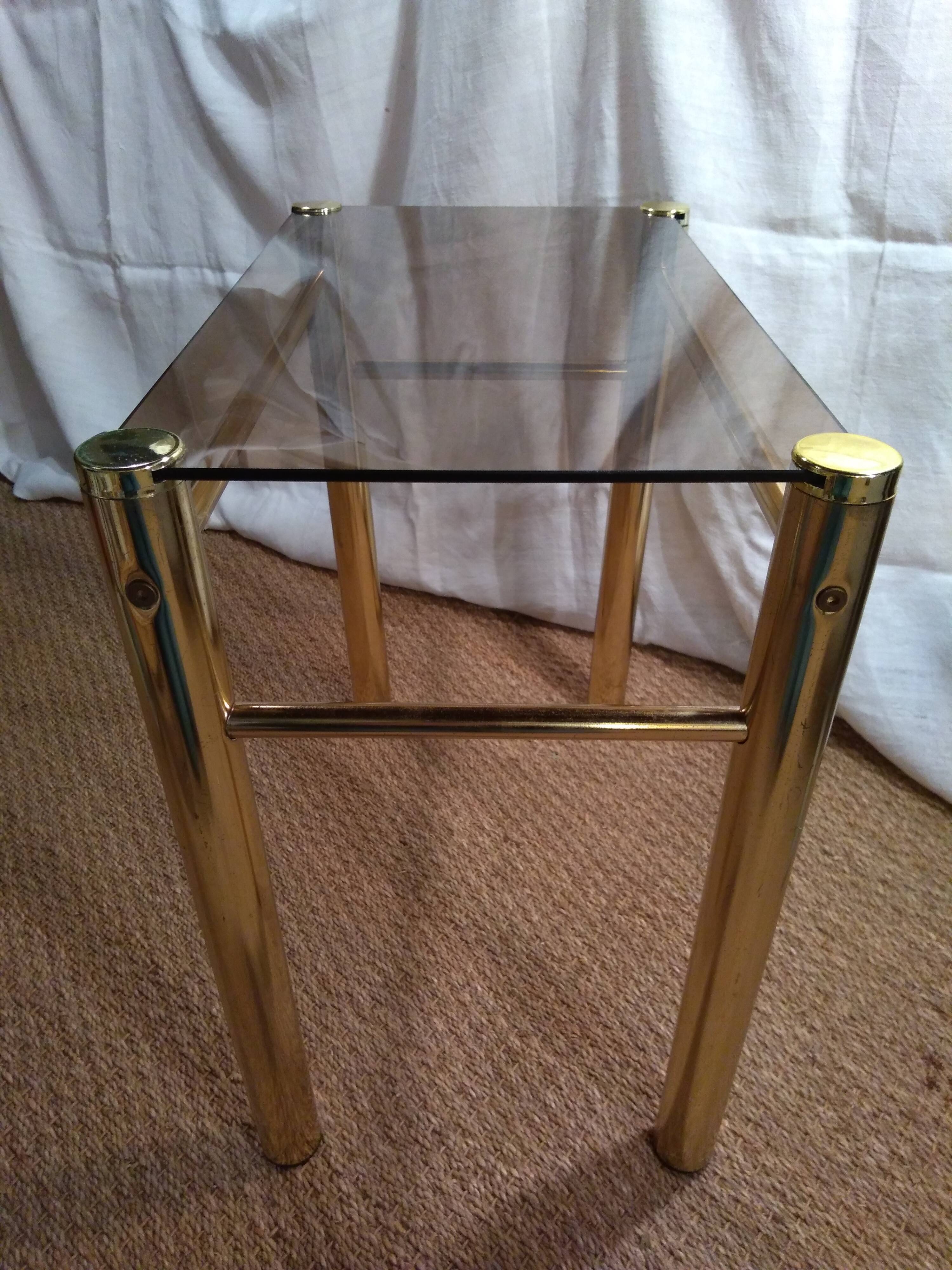 Smoked glass side table
