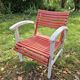 Ancien salon de jardin en bois design 50-60