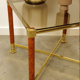 Brass coffee table with glass top