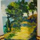 oil on panel by the Italian painter Mietta Benassi, 1950s/1960s