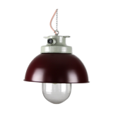 Vintage burgundy big industrial hanging light from TEP