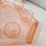 Service à liqueur vintage rose