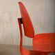 Charles & Ray Eames Early DCW Red aniline dye Ash Dining Chair for Evans Plywood