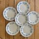 6 flat plates made of earthenware