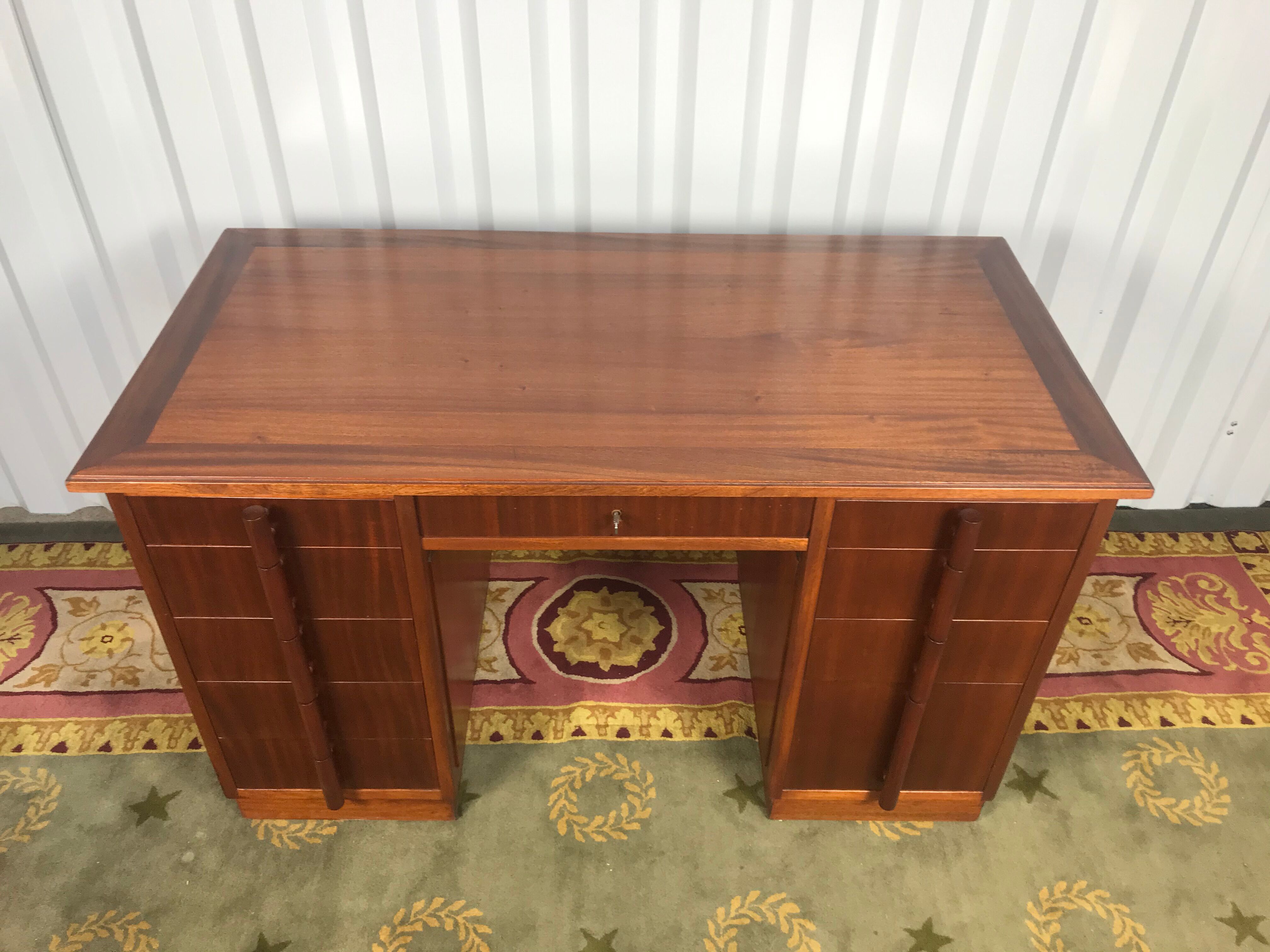 Restored Mahogany Art Deco desk