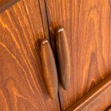 Buffet Hi-Fi danois en teck avec portes à tambour de Dyrlund, années 1970