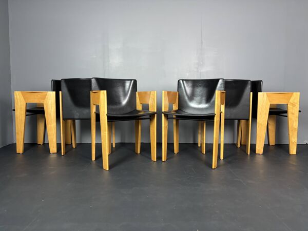 Ensemble de 6 chaises de salle à manger modernistes par Arnold Merckx pour Arco, design néerlandais des années 1980