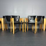 set 6 Modernist dining chairs by Arnold Merckx for Arco, Dutch design 1980s