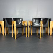 set 6 Modernist dining chairs by Arnold Merckx for Arco, Dutch design 1980s