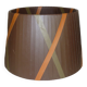 Abat-jour tissu marron vert et orange, 36 cm