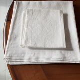 Nappe et serviettes damassées