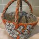 Ceramic vase and basket set