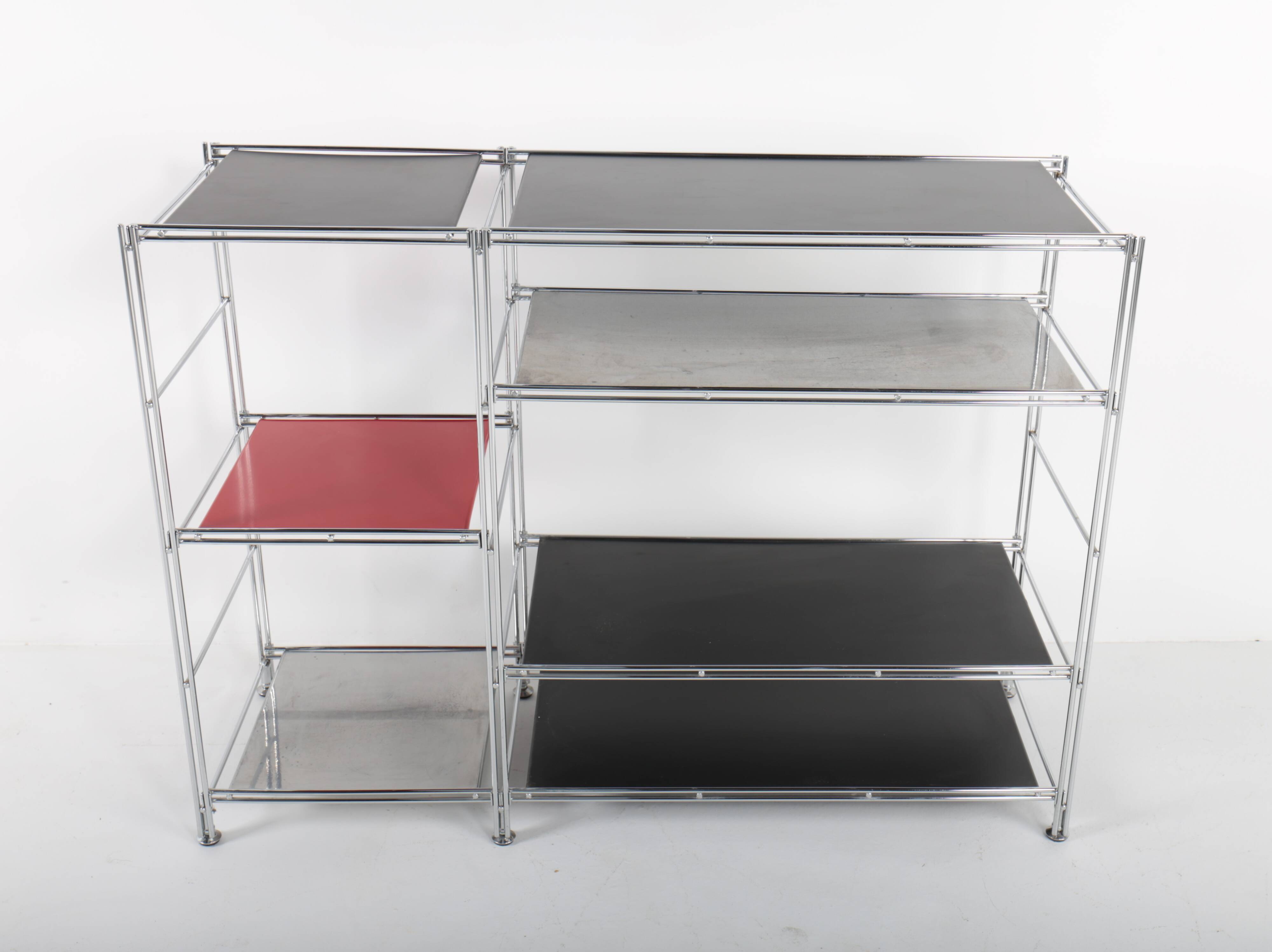 Vintage modular metal shelf