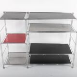 Vintage modular metal shelf