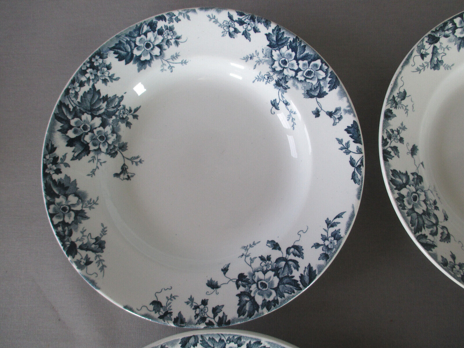 6 assiettes creuses St Amand & Hamage Marie Louise terre de fer