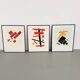 Set de 3 cadres avec lithographies Casimir Malevic