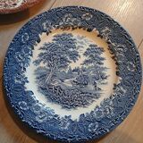 3 assiettes plates anciennes anglaises